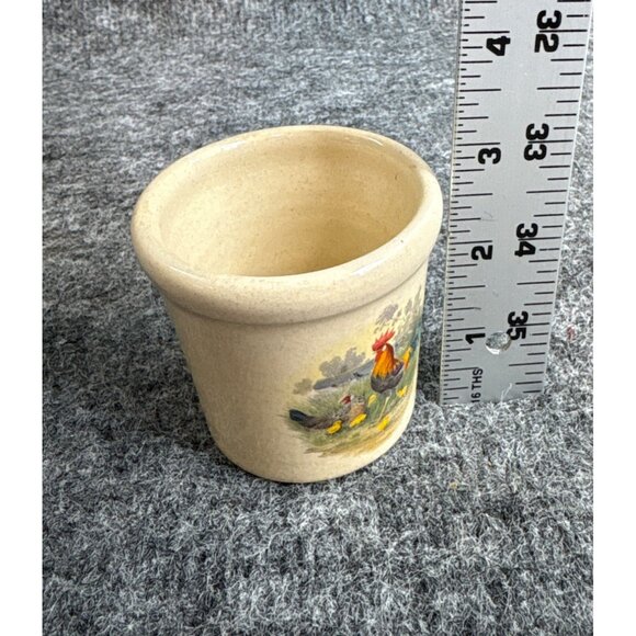 Handcrafted Ceramic Votive Candle Holder With Rooster Design - Picture 4 of 6